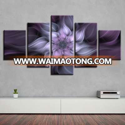 Flower canvas print wall decoration 5 pieces set framed art hotel room decor