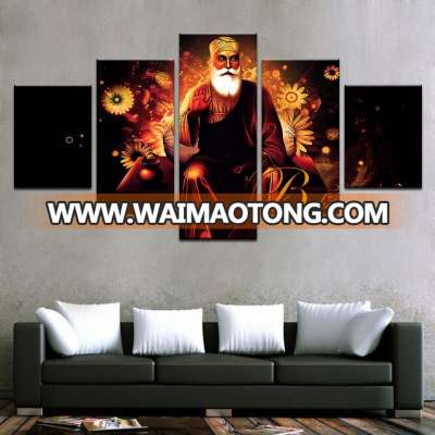 Guru nanak dev ji canvas printed painting framed Hinduism wall decorative art